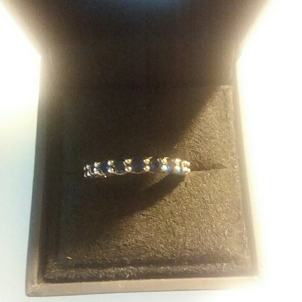 Dark blue sterling silver band size 6